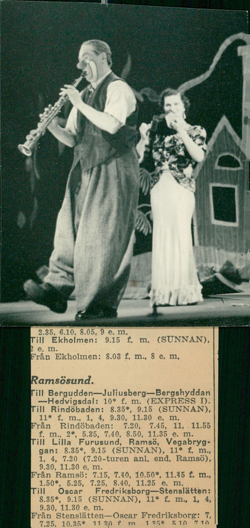 Musical clown at the circus Schreiber - Vintage Photograph