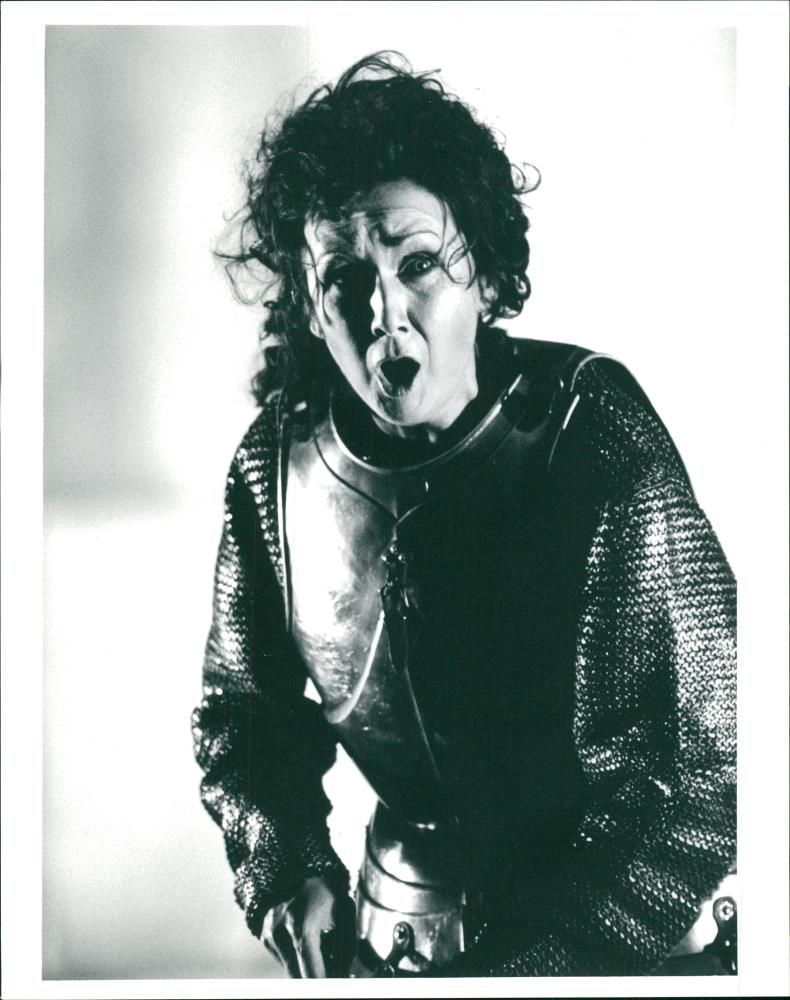 A woman presenting opera musical. - Vintage Photograph