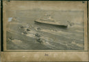 Queen Elizabeth 2 Ship - Vintage Photograph