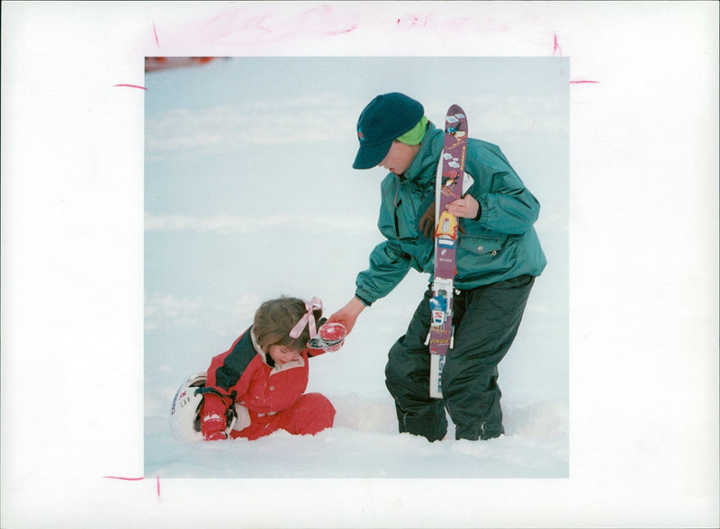 Prince William and princess eugenie. - Vintage Photograph