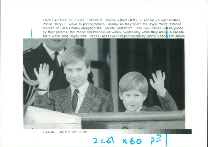 Prince William and prince harry. - Vintage Photograph