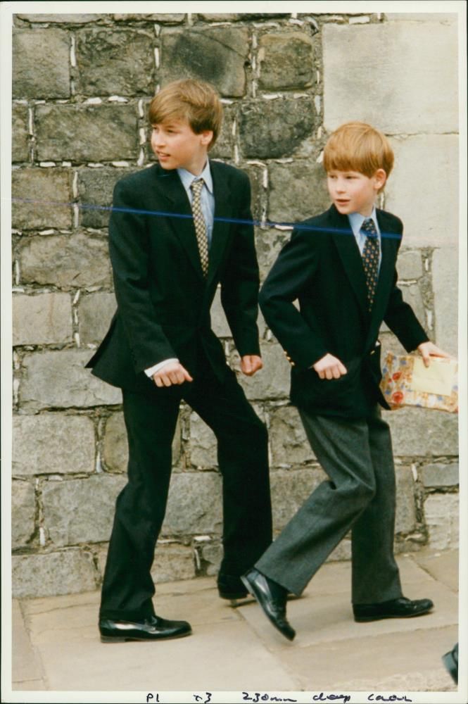 Prince William and prince harry. - Vintage Photograph