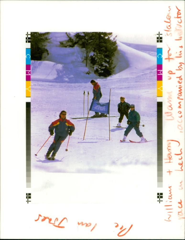 Prince William and prince harry. - Vintage Photograph