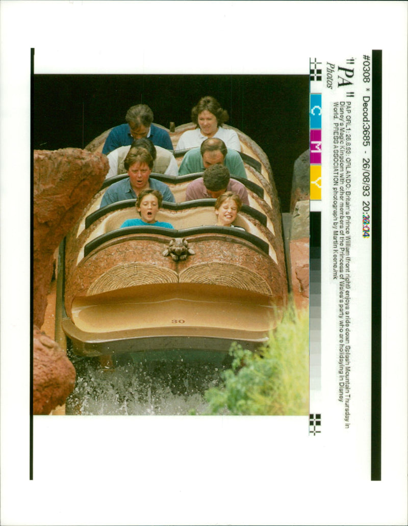 Prince William with other members of Princess of Wales  Party. - Vintage Photograph