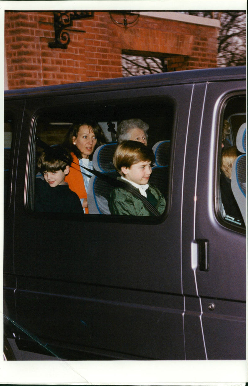 Prince William and  the Princess of wales. - Vintage Photograph