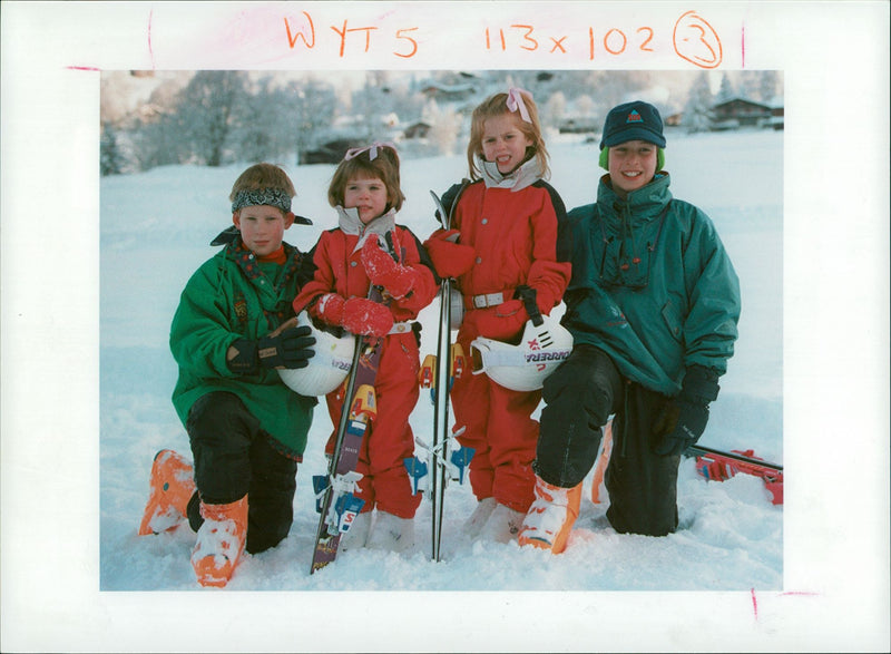 Prince William and Prince Harry. - Vintage Photograph