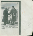 Queen Elizabeth The Queen Mother with Mr Massey. - Vintage Photograph