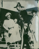 Queen Elizabeth The Queen Mother with Sir Evelyn  Baring. - Vintage Photograph
