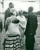 Queen Elizabeth The Queen Mother with Mr Hazkard. - Vintage Photograph