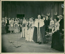 Queen Elizabeth The Queen Mother welcomed by the city. - Vintage Photograph