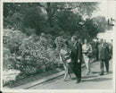 Queen Elizabeth The Queen Mother at chelsea flower show. - Vintage Photograph
