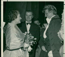 Queen Elizabeth The Queen Mother talking to Tommy Steele. - Vintage Photograph