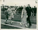 Queen Elizabeth The Queen Mother with Mr J Jeffs. - Vintage Photograph