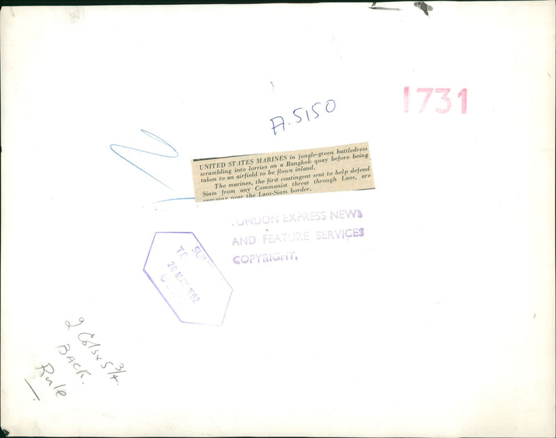 Siam Crisis 1962 - Vintage Photograph