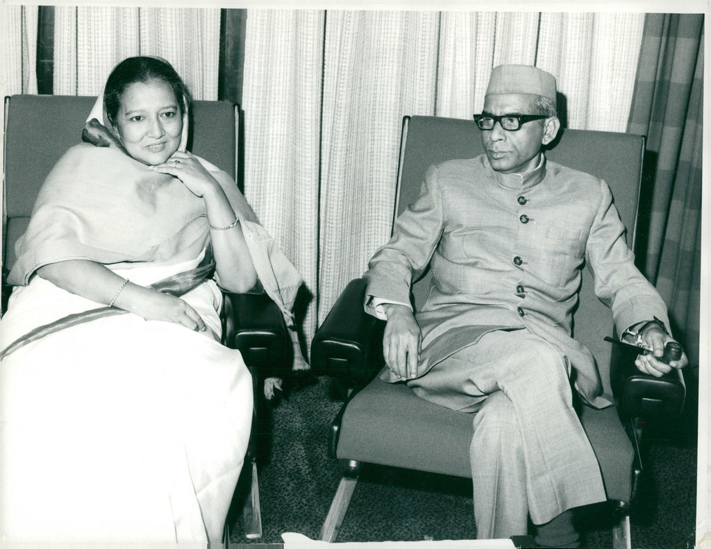 Khondaker Mostaq Ahmad and his wife. Vintage Photograph
