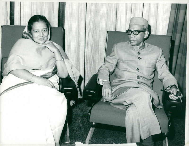 Khondaker Mostaq Ahmad and his wife. - Vintage Photograph
