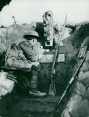 BBC series about WWII trenches - Vintage Photograph