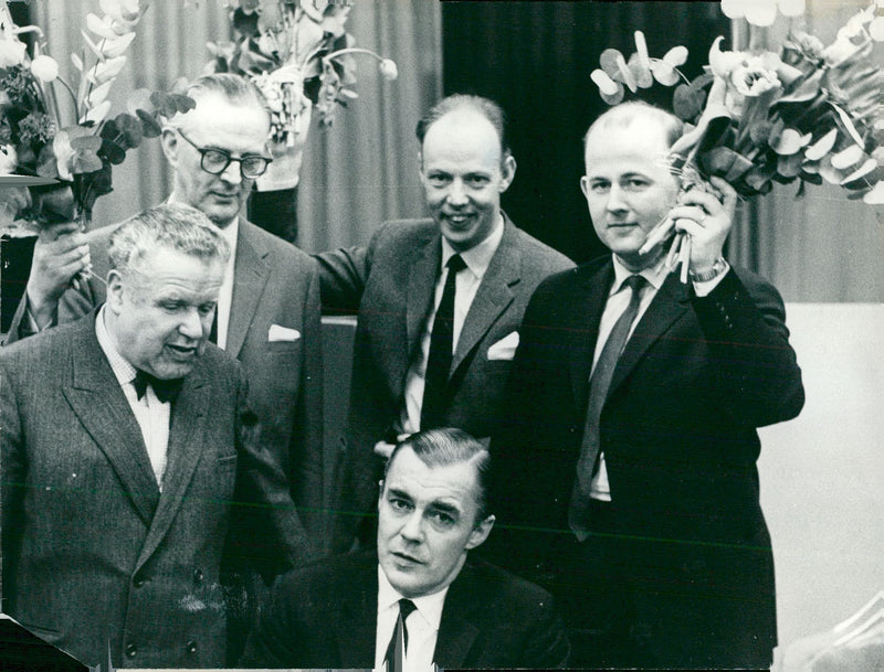 The music issue on television. The winning team from MalmÃ¶ - Vintage Photograph