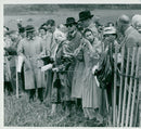 English State Visit 1956. Queen Elizabeth, The Duke of Edinburgh and Duke and Duke of Gloucester Attend Riding Contests Outside Stockholm - Vintage Photograph