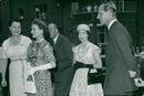 English State Visit 1956. South African Minister Frun accompanies its guests: Duke of Gloucester, Princess Margaret and Duke of Edinburgh - Vintage Photograph