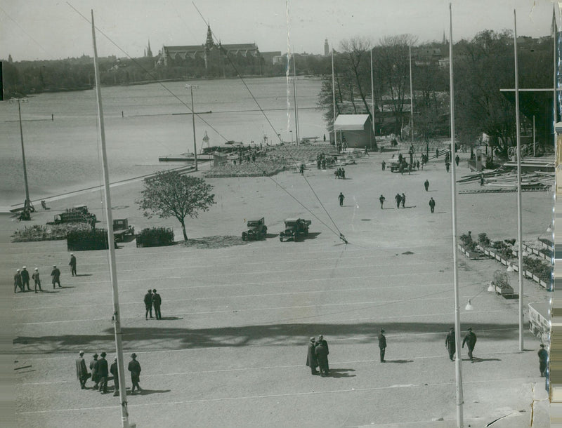 Stockholm Exhibition 1930. The big street and the venue - Vintage Photograph