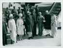 English Queen Elizabeth and the Duke of Edinburgh during their state visit in New Delhi in 1961 - Vintage Photograph