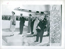 English Queen Elizabeth and the Duke of Edinburgh arrive at St. John's during their tour of Canada - Vintage Photograph