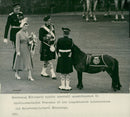 English Queen Elizabeth visits Holyrood Palace in Edinburgh - Vintage Photograph