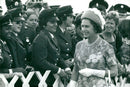 English Queen Elizabeth visits the German army - Vintage Photograph