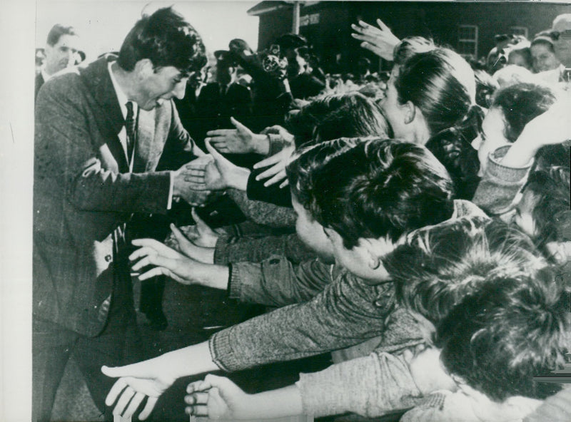 Prince Charles of Wales visits Bondi Beach. - Vintage Photograph