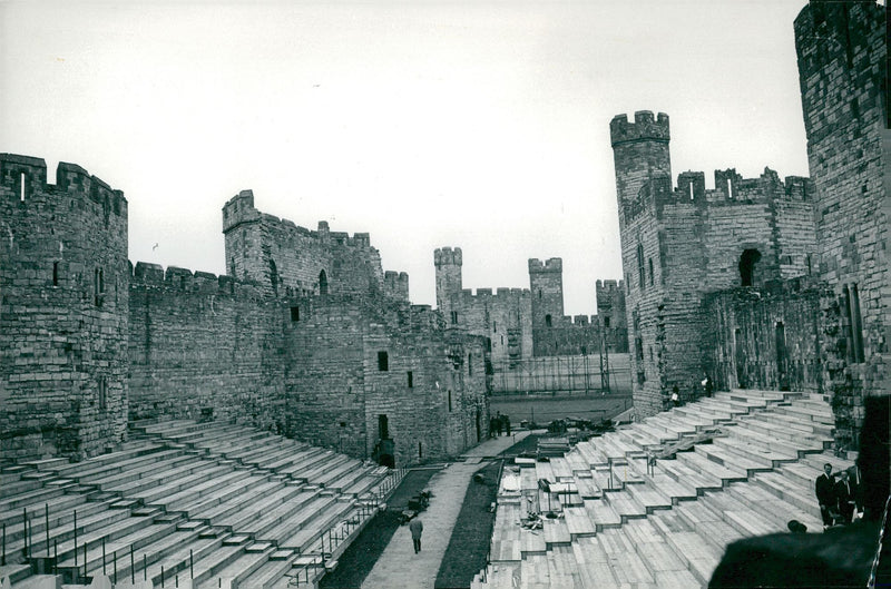 Caernarfon where Prince Charles of Wales is to be crowned. - Vintage Photograph