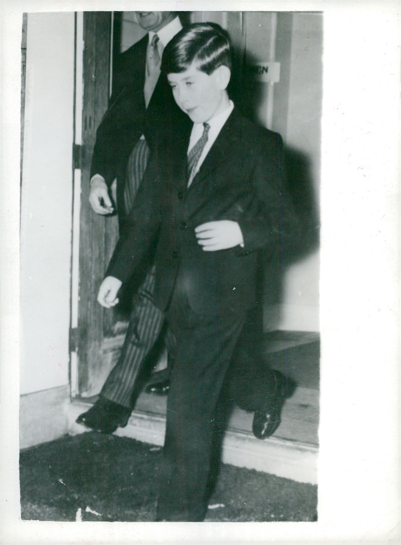 Prince Charles of Wales at Lady Pamela Mountbatten and Mr. David Hicks wedding. - Vintage Photograph