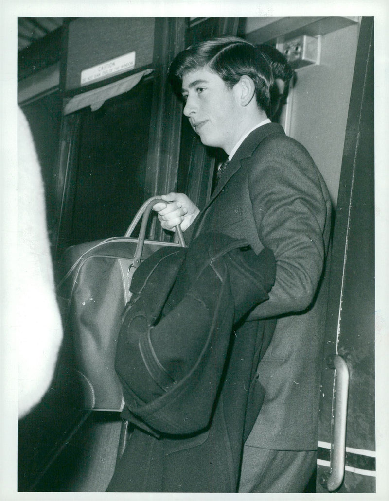 Prince Charles of Wales arrives at Buckingham Palace. - Vintage Photograph