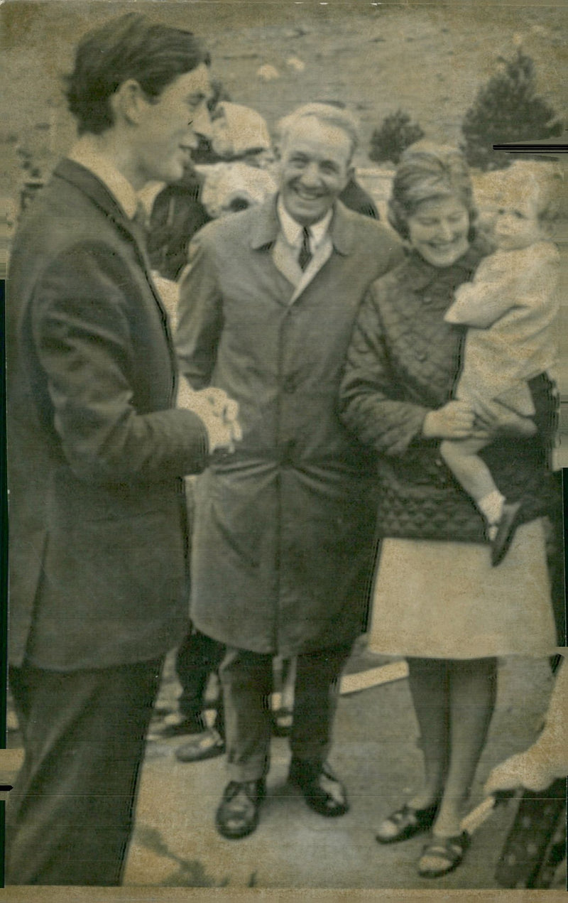 Newly installed Prince Charles of Wales welcomes the people's homage on his well-guarded Eriksgata. - Vintage Photograph