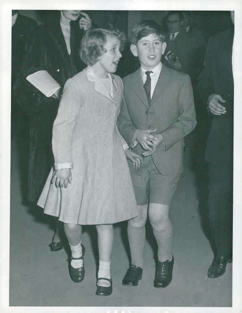 Princess Anne and Prince Charles at Bertram Mills Circus & Fun Fair - Vintage Photograph