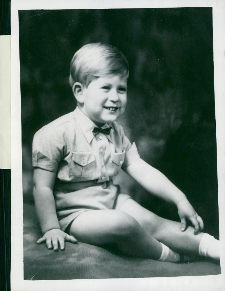 Prince Charles on his 3th birthday - Vintage Photograph