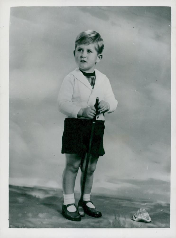 Prince Charles on his 3th birthday - Vintage Photograph