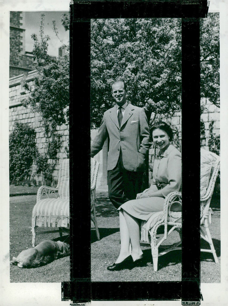 Prince Philip and Queen Elizabeth II - Vintage Photograph