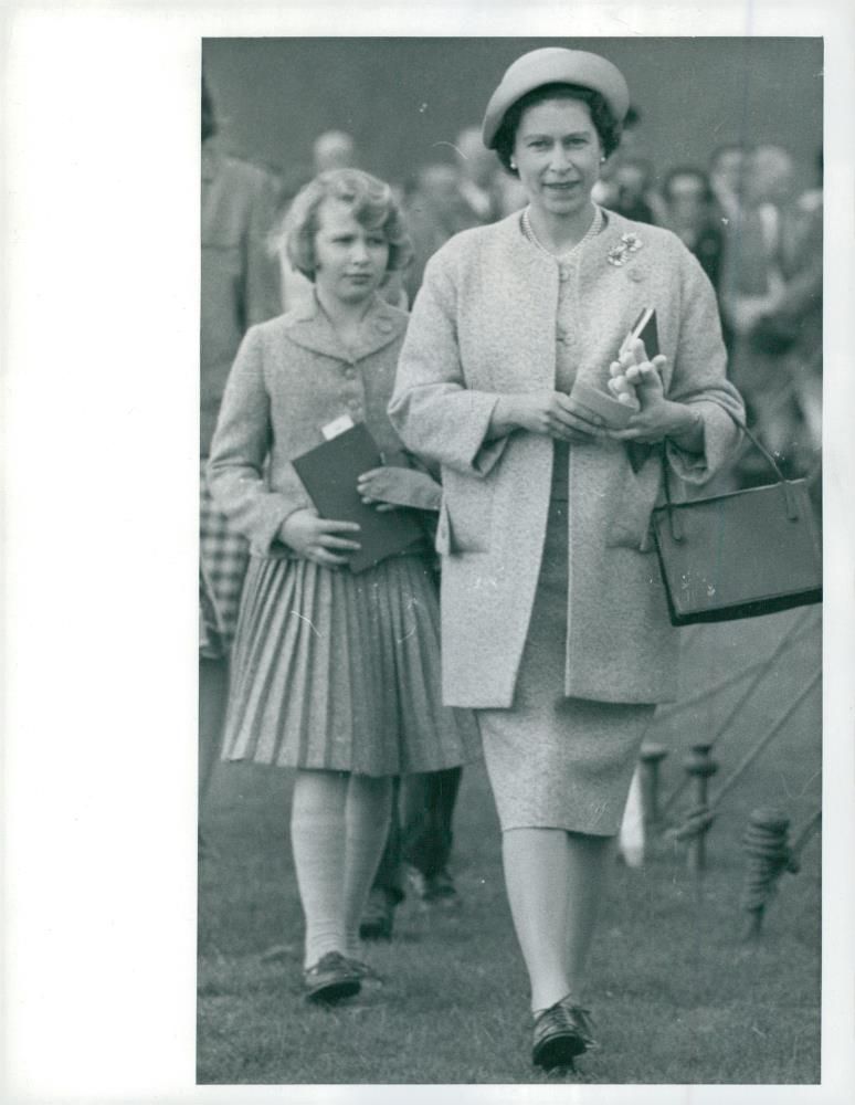 Queen Elizabeth II and Princess Anne - Vintage Photograph