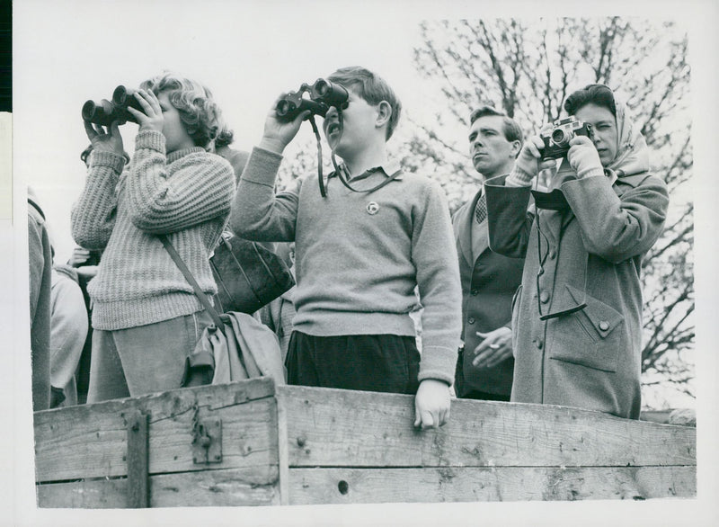 Queen Elizabeth II, Prince Charles and Princess Anne - Vintage Photograph