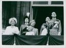 Queen Elizabeth II, Queen Elizabeth, Prince Charles, Princess Anne, Prince Philip, Company on Queen's Birthday - Vintage Photograph
