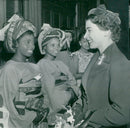 Queen Elizabeth visits the British Council's student home in London - Vintage Photograph