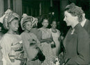 Queen Elizabeth and the Duke of Edinburgh visit the British Council's student home in London - Vintage Photograph