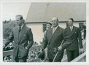 Queen Elizabeth's official visit to Oslo. Here, Prince Philip, Crown Prince Olav, Princess Astrid and Prince Harald - Vintage Photograph