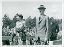 Queen Elizabeth together with King HÃ¥kon at the Oslo visit - Vintage Photograph