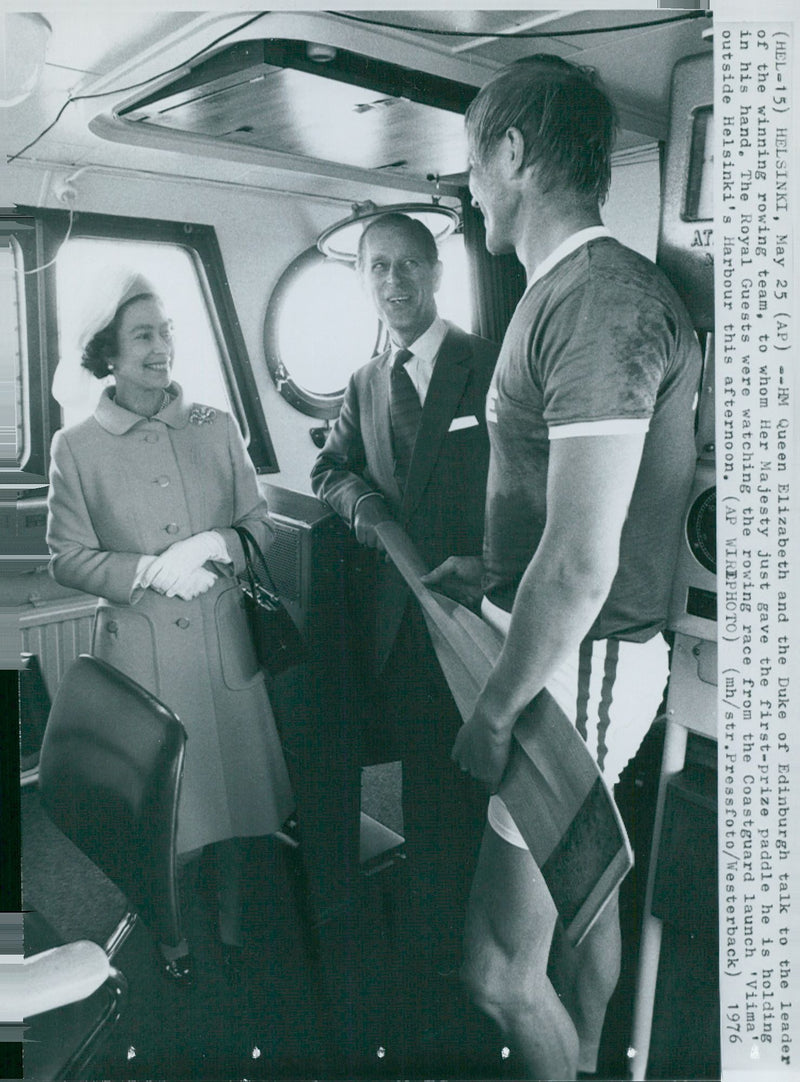 Queen Elizabeth II and the Duke of Edinburgh. - Vintage Photograph