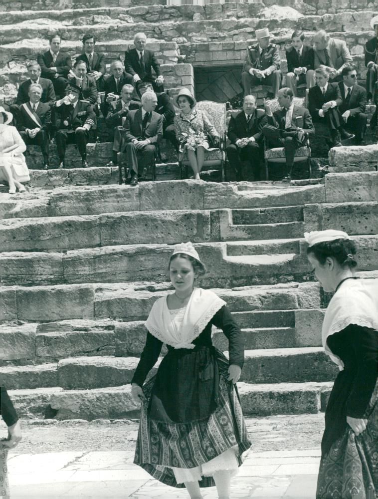 Queen Elizabeth II and Prince Philip. - Vintage Photograph