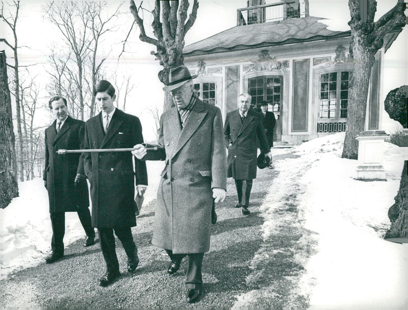 Prince Charles of England and King of Sweden Gustaf Adolf. - Vintage Photograph