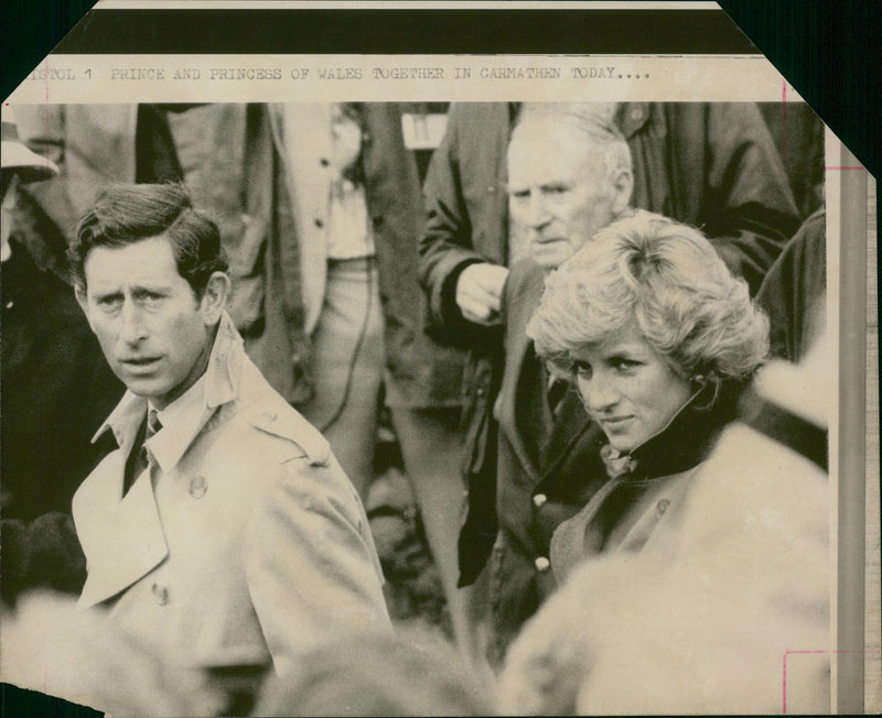 Princess Diana and Prince Charles. - Vintage Photograph