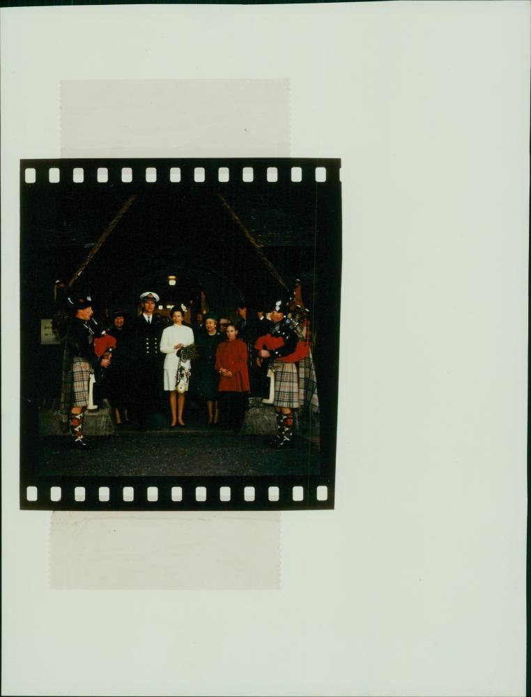 Princess Anne, Timothy Laurence, Queen Elizabeth II and Zara Phillips. - Vintage Photograph